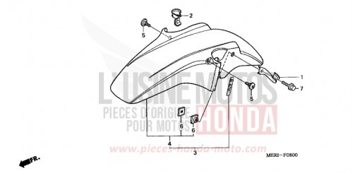 FRONT FENDER CBF600N5 de 2005